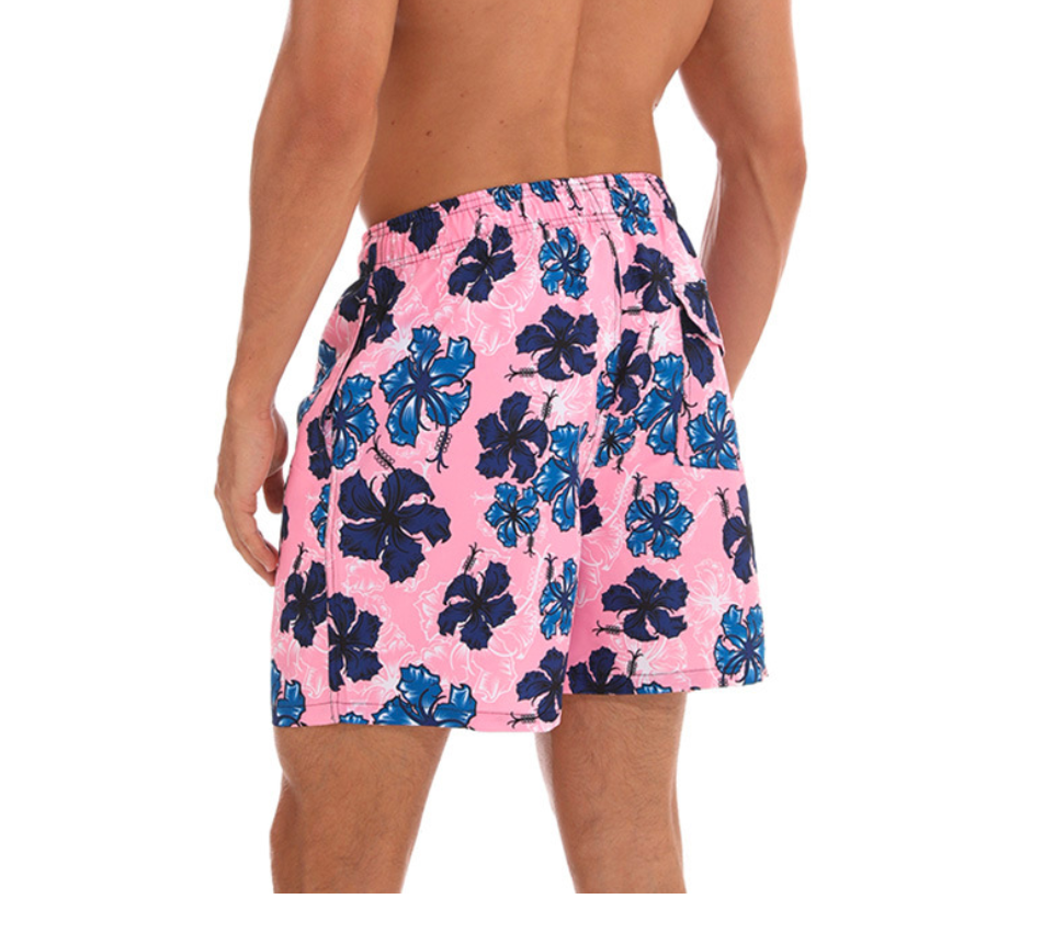 Men's Quick-Dry Loose-Fit Printed Beach Shorts