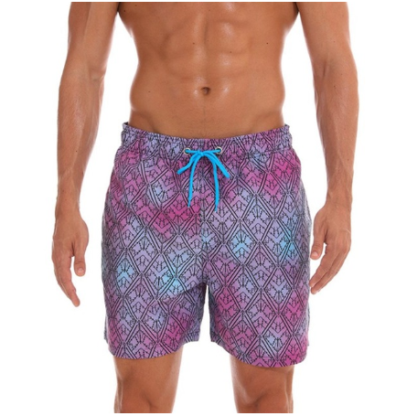 Men's Quick-Dry Loose-Fit Printed Beach Shorts