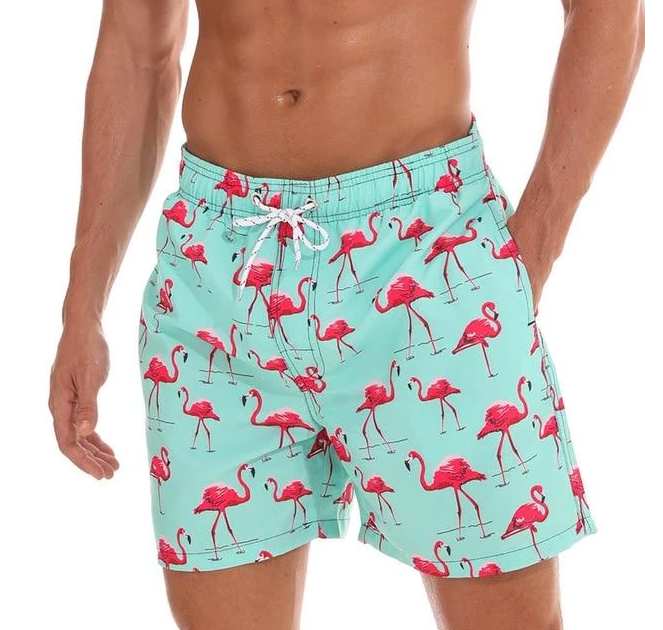 Men's Quick-Dry Loose-Fit Printed Beach Shorts