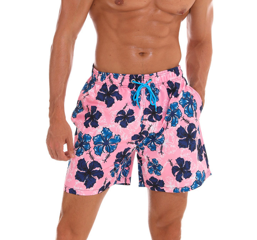 Men's Quick-Dry Loose-Fit Printed Beach Shorts