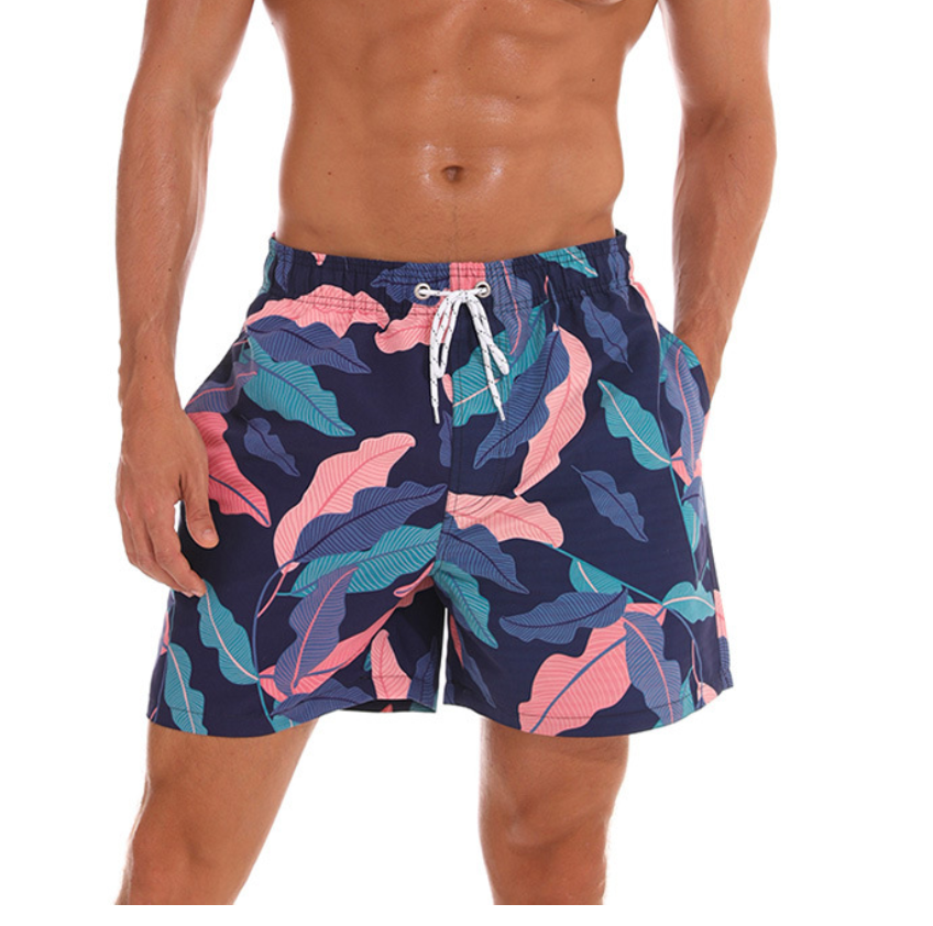 Men's Quick-Dry Loose-Fit Printed Beach Shorts