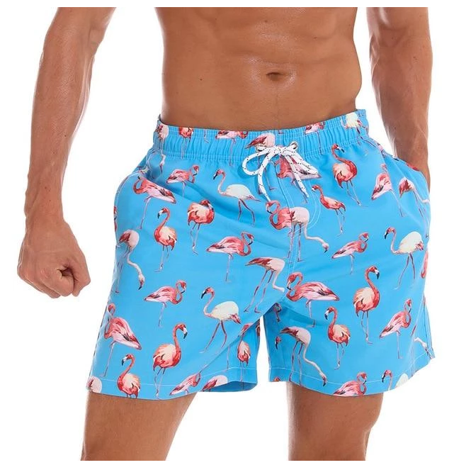 Men's Quick-Dry Loose-Fit Printed Beach Shorts