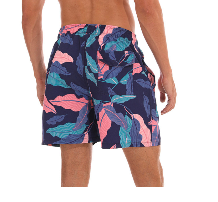 Men's Quick-Dry Loose-Fit Printed Beach Shorts
