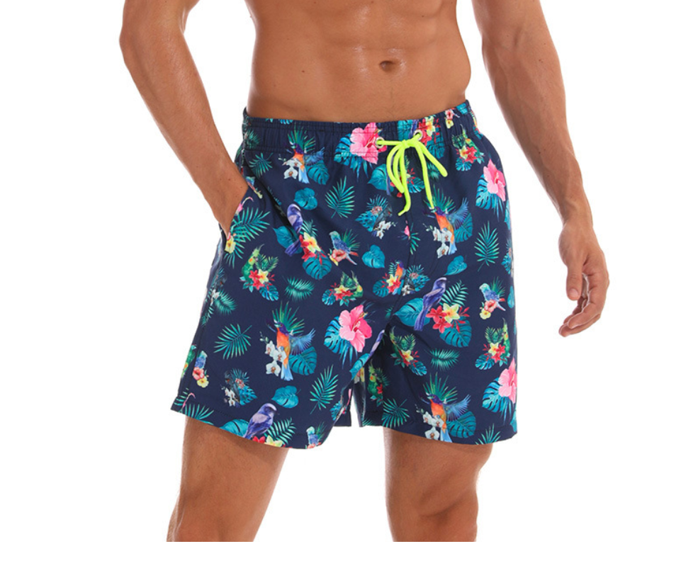 Men's Quick-Dry Loose-Fit Printed Beach Shorts